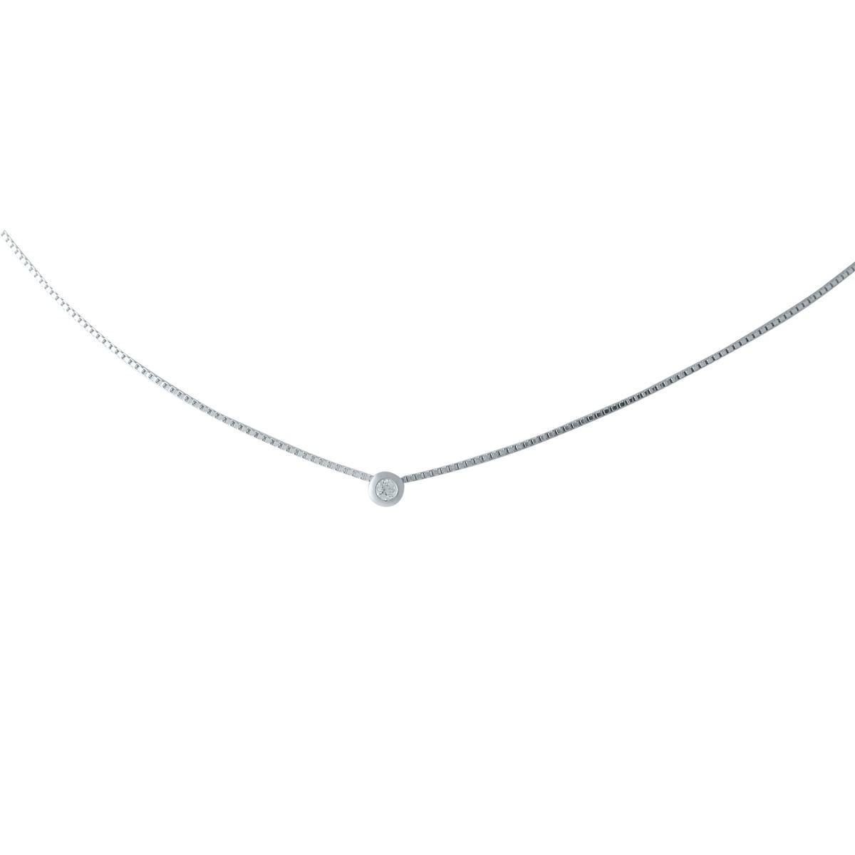 

Срібне кольє з фіанітами (1974650) 39cm білий