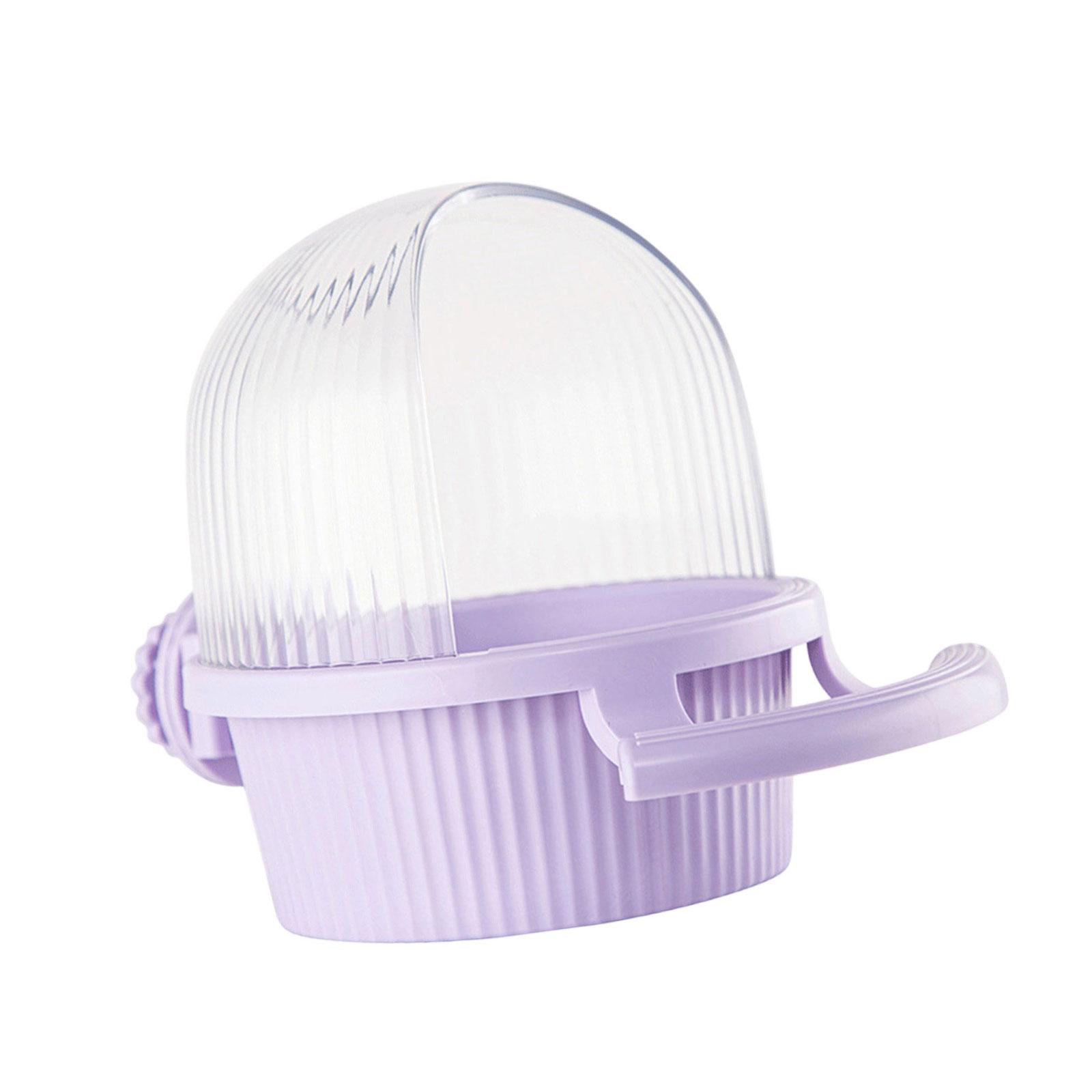 

Convenient Bird Cage Hanging Plastic Feeder Box Parrots Food Dispenser Box for Pet Owners Providing Large Food Storage фиолетовый