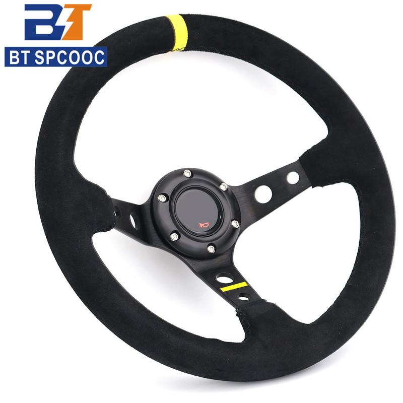 12.5inch 320mm Deep Dish Racing Steering Wheel Suede Mo