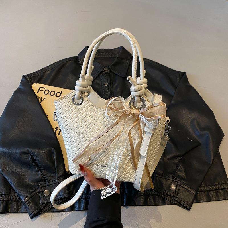 High-end Fashion Portable Bucket Bag Women's New Versatile Simple Messenger Bag Trendy Solid Color Shoulder Bag