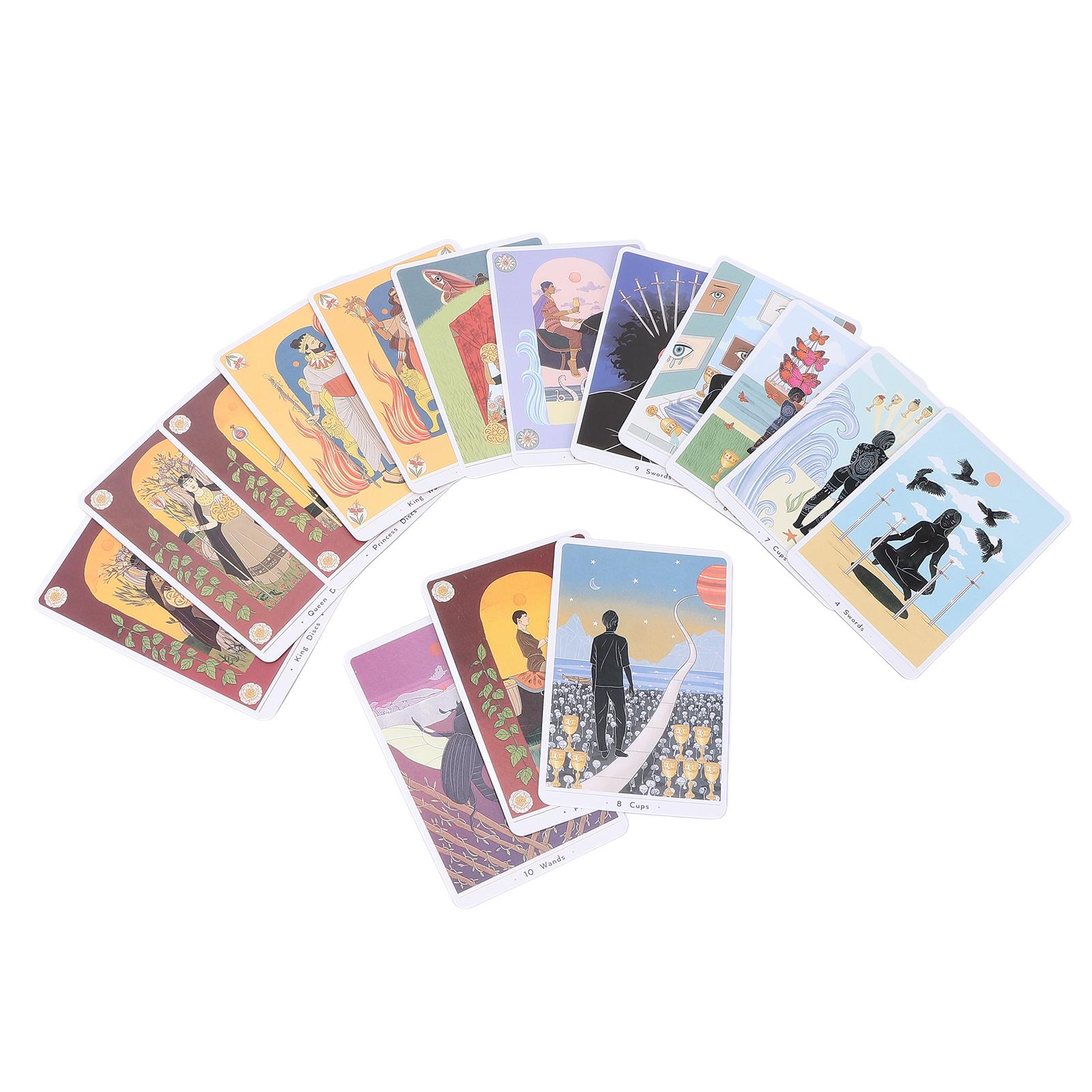 Unique Tarot Card Deck Portable Fate Divination Card Future Telling Board Game for Beginner