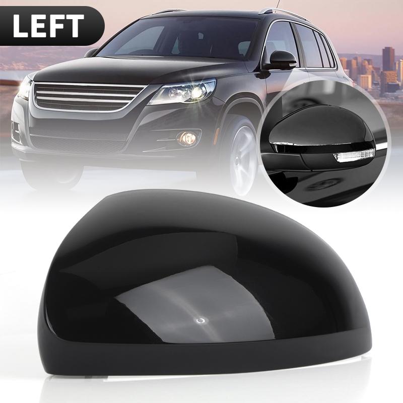 Side Door Wing Mirror Cover Cap Car Rear view Mirror Cover Cap For Volkswagen Tiguan 2010-2016 Replacement 5N0857537 5N0857538 Glossy black Left