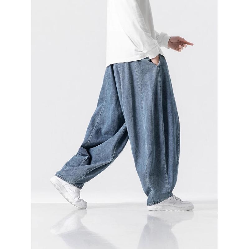 2026 Neue Herren Übergröße Japanischer Stil Locker Harem Gerade Bein Weites Bein Freizeit Hose
