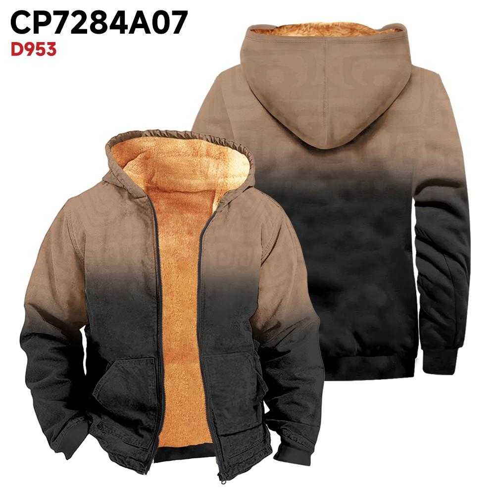 Pánský kabát do kapsy s dlouhým rukávem Fashion Plus Velvet Overcoat