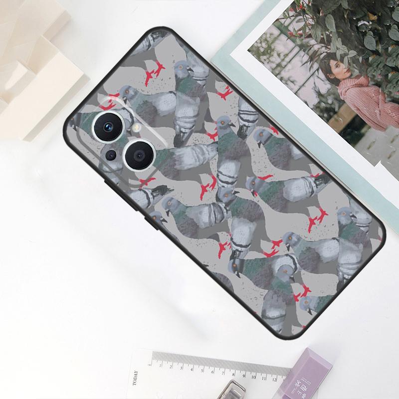 Pigeons Collage Case For OPPO Reno 10 Pro 11 F 8T 4Z 5Z 4 5 6 7 8 Lite OPPO Find X5 X6 Pro X2 X3 Lite Cover