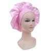 58Cm Solid Color Women Satin Bonnet Cap Night Sleep Hat Adjust Shower Caps