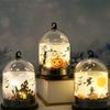 LED Warm Light Halloween Pumpkin Lantern Safe Plastic Materials Easy Assembly Portable Decoration for Home School Event