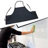 Oilproof Kitchen Apron PVC Leather Waterproof Black Comfortable