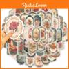 Waterproof Retro Floral Mirror Decals Set Of 50 Stylish Stickers For Personalized Diy On Guitars Notebooks And Suitcases Lovely Style