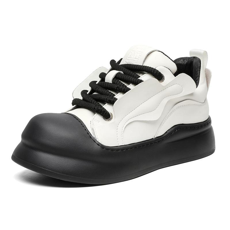 

3681 Mickey shoes spring new men and women couple platform heightening shoes Guochao niche casual bread shoes 36-Female code білий