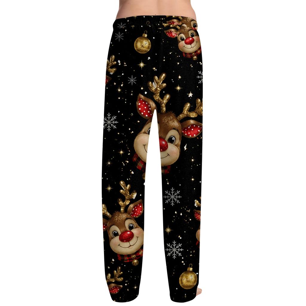 Men's Christmas Printed Pajama Pants for Casual Sleep