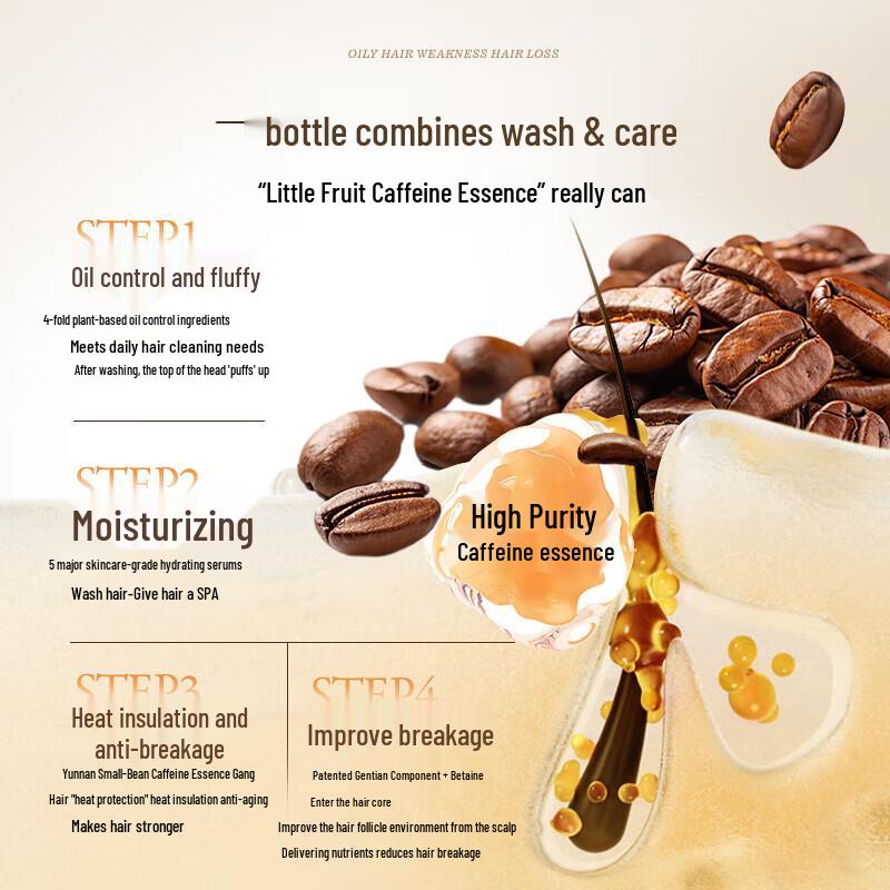 Three Magicians Coffee Seed Hair Strengthening Shampoo