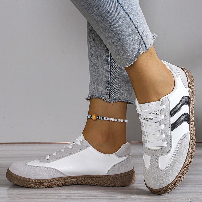 Fashion Spring Autumn Platform Sneakers Women Fashion Mixed Colors Lace-Up Sport Shoes Woman Comfortable Non Slip Flat Trainers Female