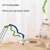 Cat Toy Feather Cat Teaser Wand Cat Interactive Toys Funny Caterpillar Colorful Rod Christmas Hairball Teaser Wand Pet Supplies