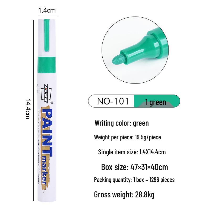 Guangna 101 12-Color Oil-Based Waterproof Marker for Metal and Industrial Use