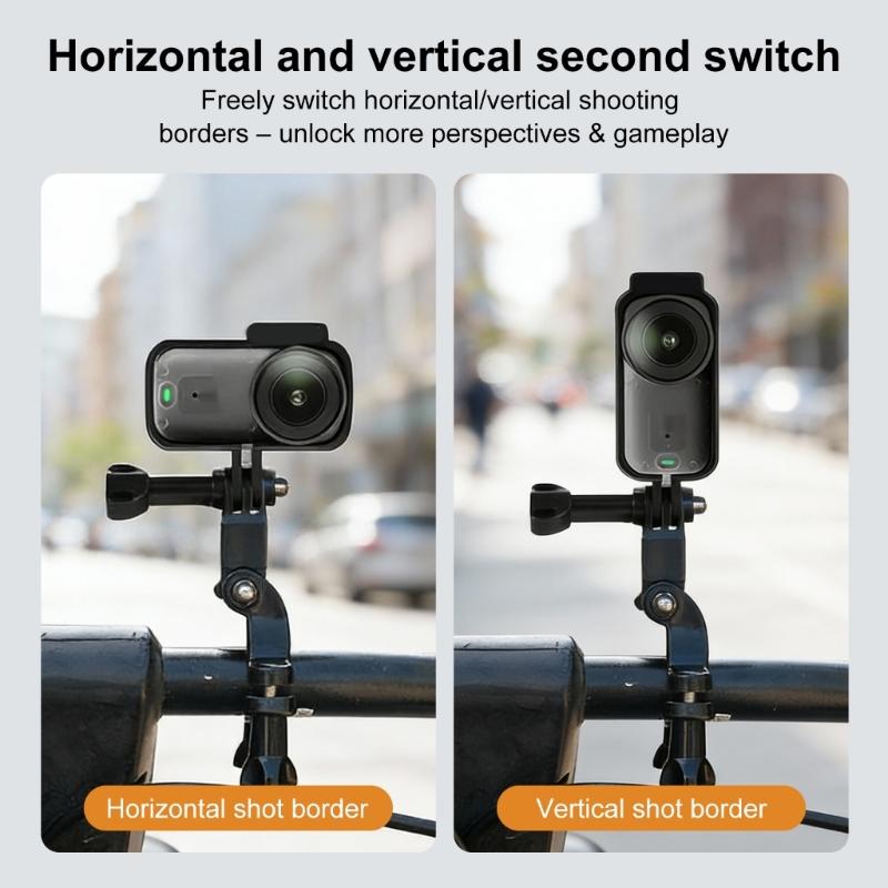 Protective Frame Bracket for Action Camera Featuring AntiDrop Design Cold Shoe Mount and Quick Setup Functionality