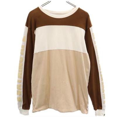 Made In Japan Border Long Sleeve T-shirt M Beige Ron T Men's Used