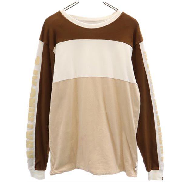 

A Bathing Ape Сделано в Японии полосатая футболка с длинным рукавом M бежевая Ron T Мужская Б/У