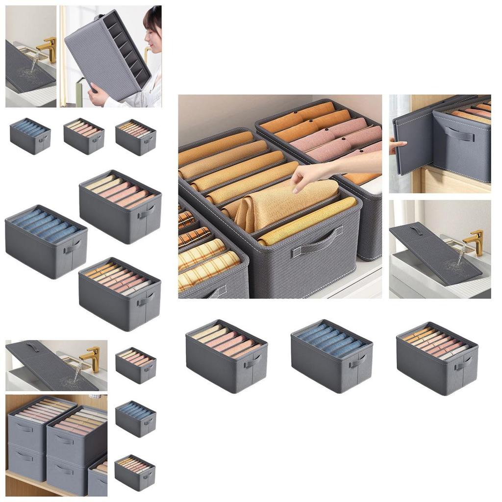 Multipurpose Non-woven Clothes Storage Box Gray Various Sizes