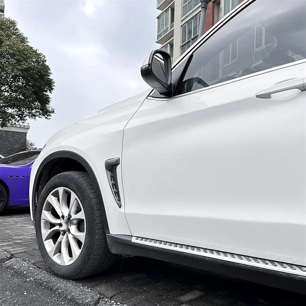 Car Bumper Spoiler Shark Gills Side Flow Vent Stickers Cover Body Kits Air Vent Trim Compatible for BMW X5 F15 M Sport 2014-2018(Carbon Fiber)