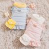 Solid-Color Dog Down Jacket Thickened Warm Teddy Cotton Coat Bichon Cotton Button-Front Vest Pet Clothes with Bag
