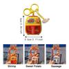 Cute Simulation Food Keychain Interactive UV Color Changing Keychain Mini Oven Toy  Car Key