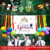 2026 Children's Day Graduation School Decoration: Rainbow Balloon & Ribbon Setup for Outdoor Classroom Camping Atmosphere