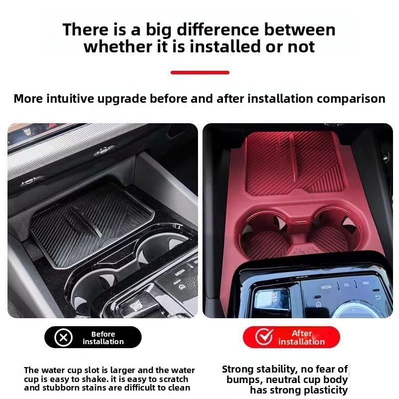 For BMW I5 G60 2024 Central Control Gear Silicone Pad with Silk Button, Central Control Cup Silicone Cushion Protective Cover