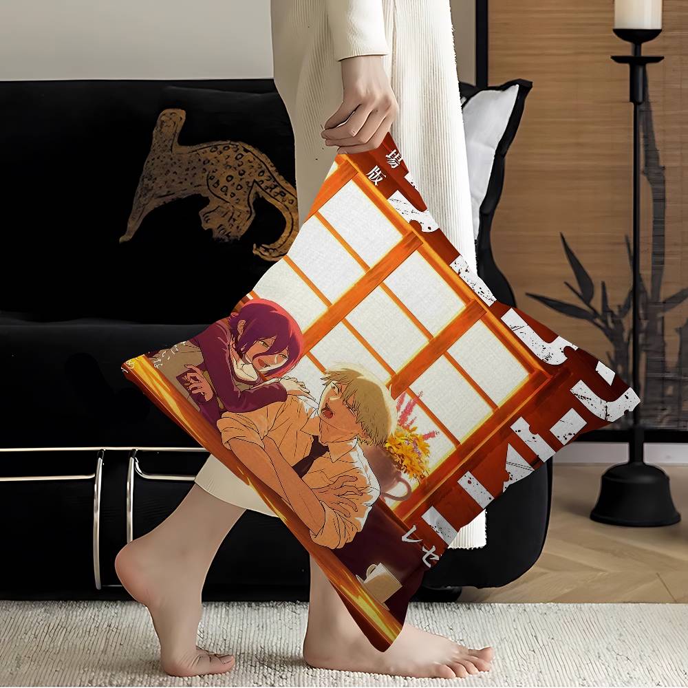 Chainsaw Man The Movie Reze Arc Pillow Cover For Bedroom Room And Living Room Sofa Decorative Cushion Cover