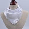 50x50cm Women Solid Square Scarf Single Performance Boy Girl Small Simulation Silk Scarves Flight Attendant Party Gift