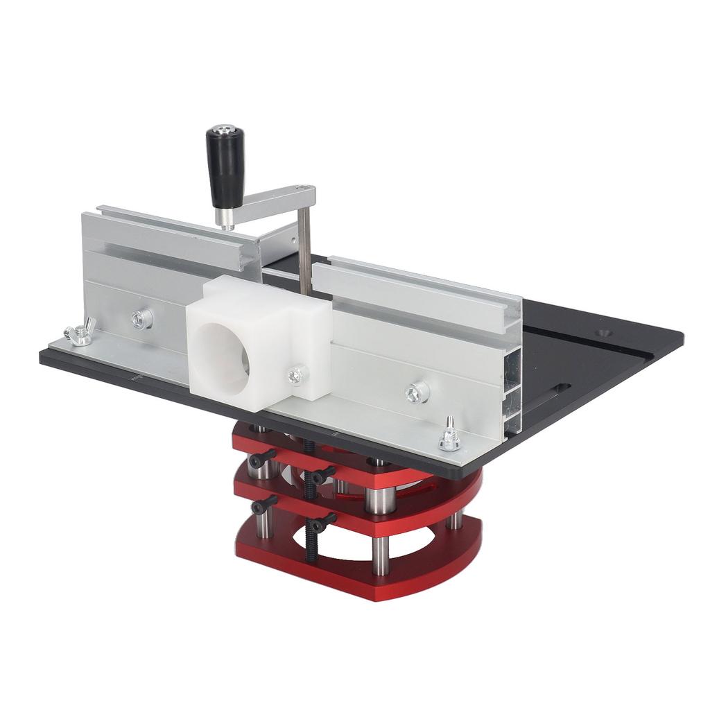 Router Lift with Top Plate Router Lifting Base Woodworking Slotting Trimming Chamfering Table Top Black