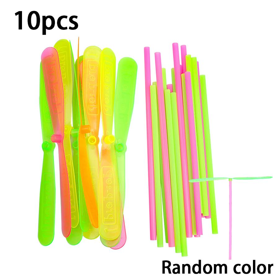 10/20pcs Bamboo Dragonfly Double Flying Leaves Plastic Hand Rubbed Flying Toy Outdoor Interactive Game Party Birthday Gift XJM