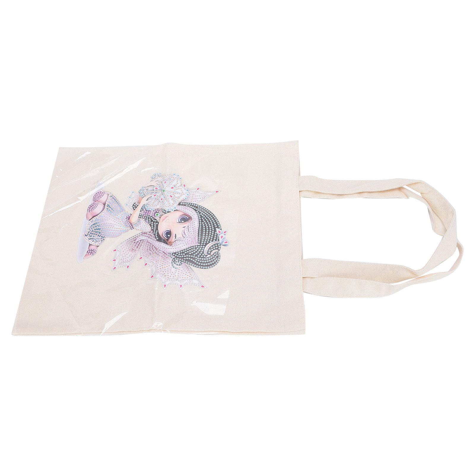 

Сумка-шоппер с рисунком в виде персонажа и алмазной росписью, набор для покупок со стразамиBB017