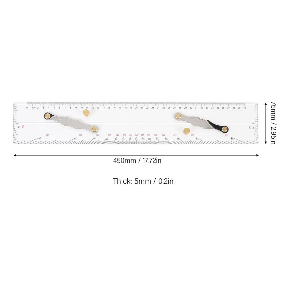 450mm High Transparency Marine Navigation Parallel Ruler Sea Chart Plotting Tool Sea Chart Plotting Tool Car Accessorie 1