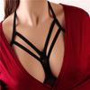 Ladies New Design Black Elastic Strap Bra Chest Cage Bralette Harness Sexy Lingerie S0022