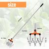 Stainless Steel Manual Hand Rotary Cultivator Teeth Adjustable Handle Garden Hand Tiller Multifunctional Cultivator For Lawn