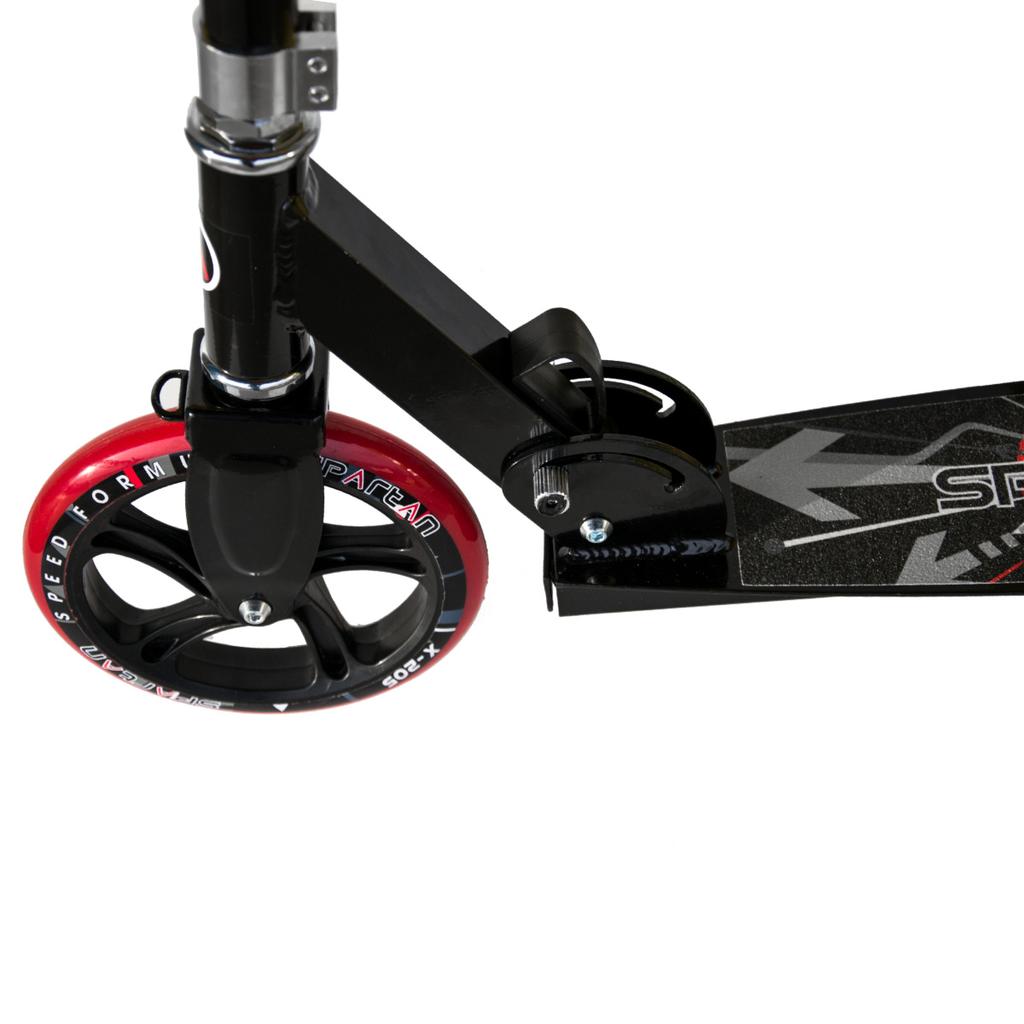 SPARTAN Jumbo 205 Mm Foldable Scooter, Black and Red