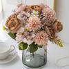 1/3PCS Artificial Flowers Silk Ball Chrysanthemum Rose Home Room Wedding Bridal Bouquet Decor Valentine Outdoor Yard Garden Gift