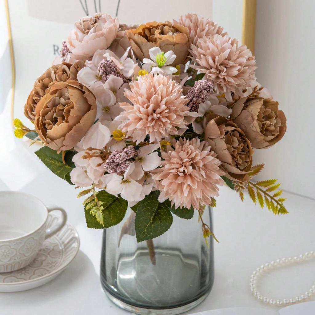 1/3PCS Artificial Flowers Silk Ball Chrysanthemum Rose Home Room Wedding Bridal Bouquet Decor Valentine Outdoor Yard Garden Gift