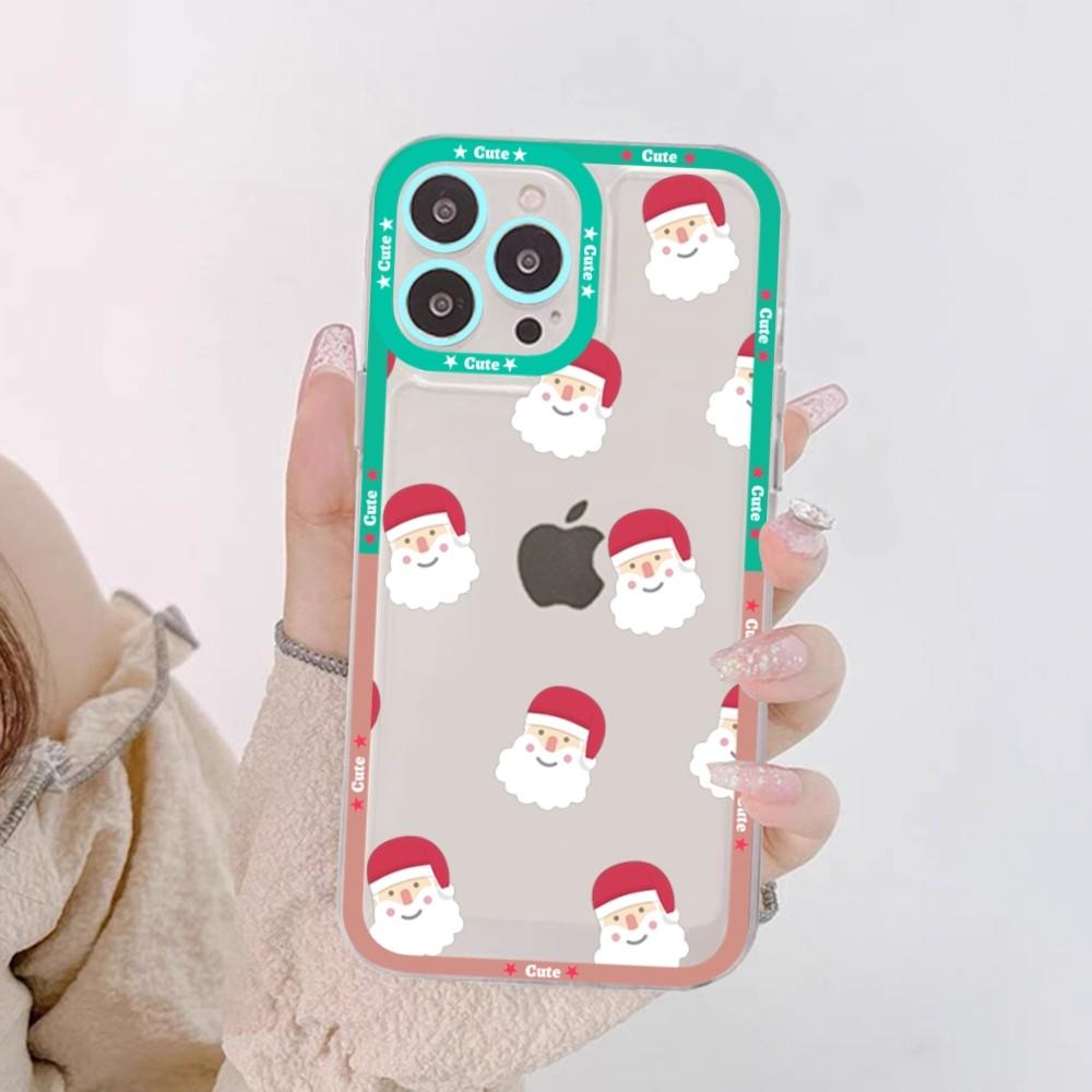 Christmas Mousepad For iPhone 15 13 14 Pro Max XS XR 12 11 Pro 13 Mini Soft Clear Back Cover