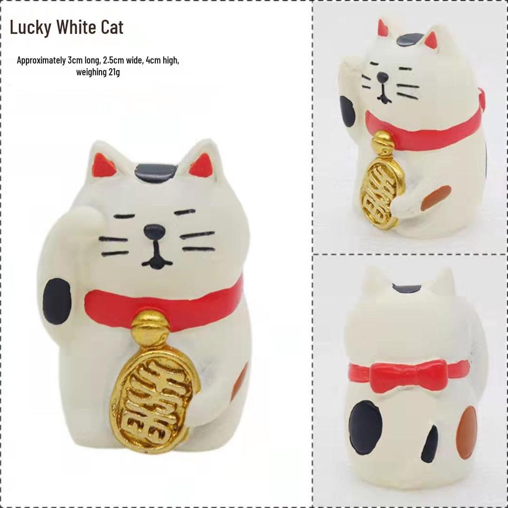 Lucky Cat Feng Shui Ornament for Home, Office, Car, or Store Decoration