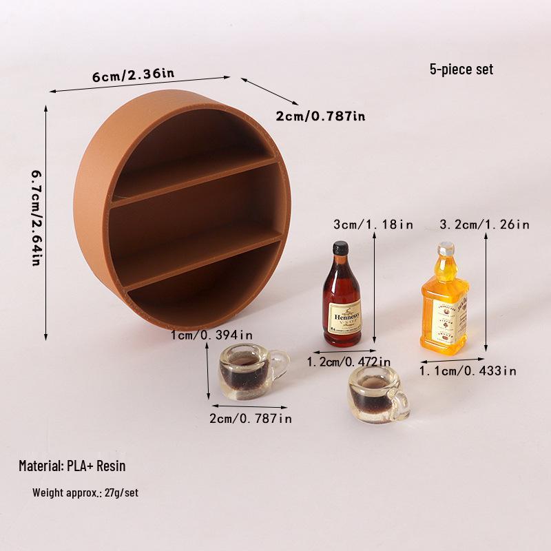 Miniature Kitchen Dollhouse Bread & Jam Basket Toy Set