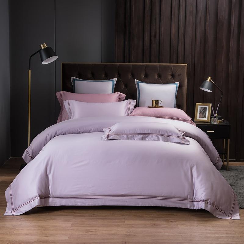4pcs/set Pure Cotton Milled Cotton 4-piece Set Bed Sheet Quilt Cover Pillowcase 4-piece Set Twin Queen King Size