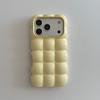 Custodia per Telefono Cover Case Colore Solido Lucido Opaco Placcata con Motivo a Griglia per Pane Stereoscopico Creativo per iPhone 17 16 15 14 13 12 Pro Max