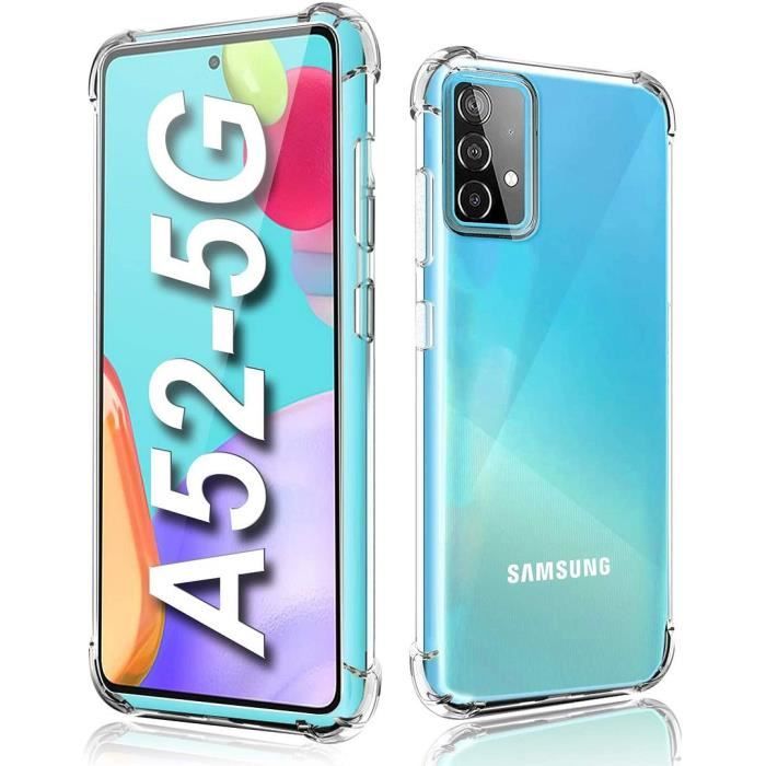 Coque pour Samsung A52 5G - PROSHOP - Coque Transparente Anti Choc Haute Résistance 4 Coins