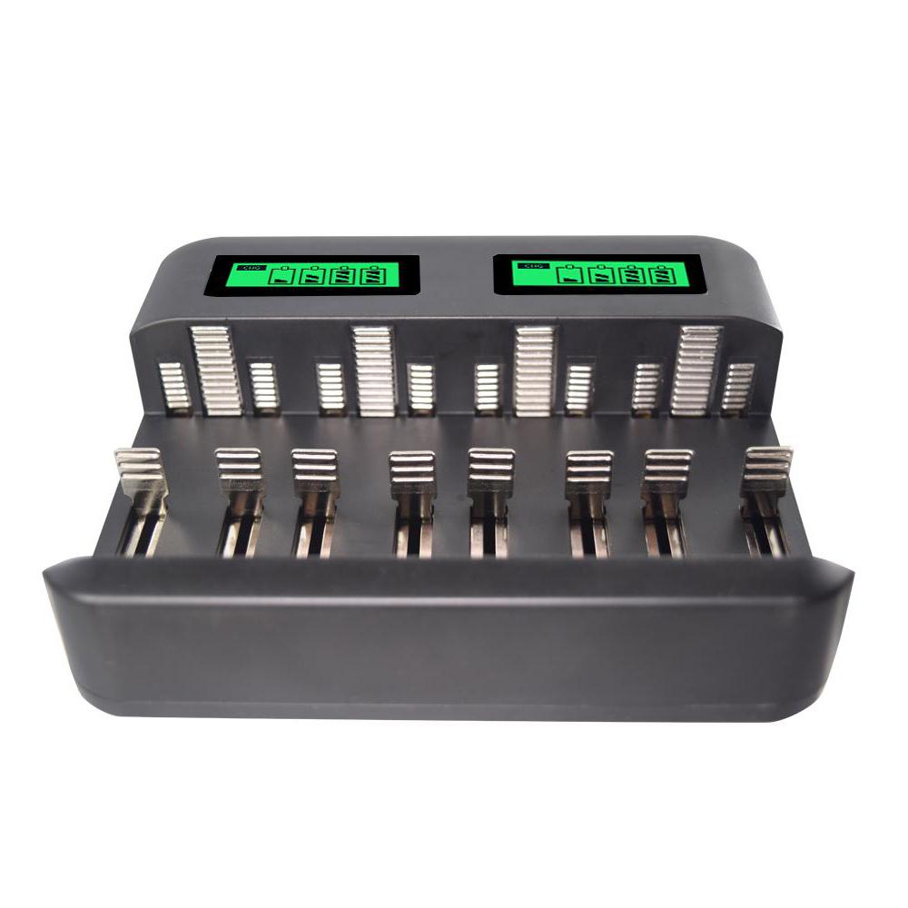 Multifunkční nabíječka 8 slotů LCD displej USB chytrá nabíječka baterií pro AA AAA SC velikost CD dobíjecí baterie 1,2V Ni-MH Ni-CD Rychlá nabíječka