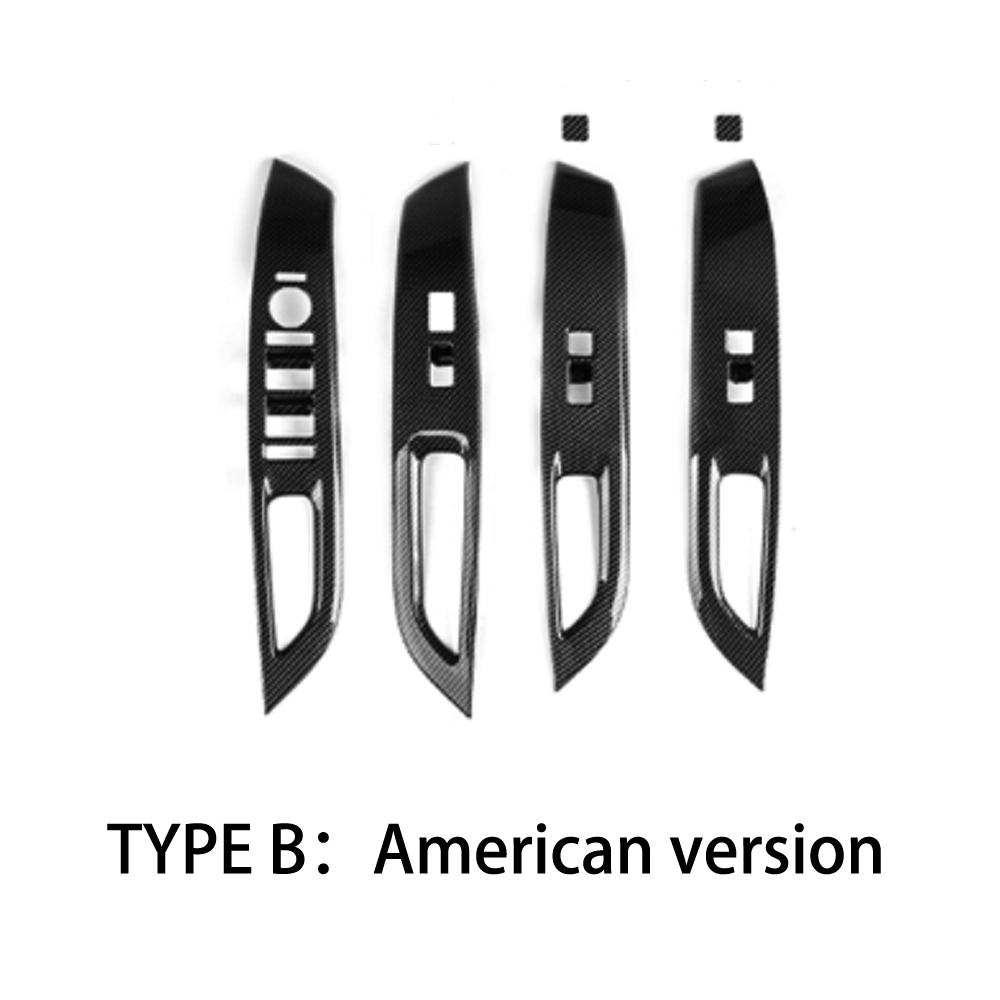 For Hyundai Tucson NX4 2026-2026 Carbon Fiber Window Button Cover Dashboard Central Console Trim Rearview Mirror Accessories