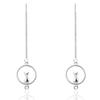 Charming Moon Cat Tassel Earrings - Korean Style for Women