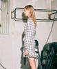 Near And Dear Check Ruffle Dress_Ivory