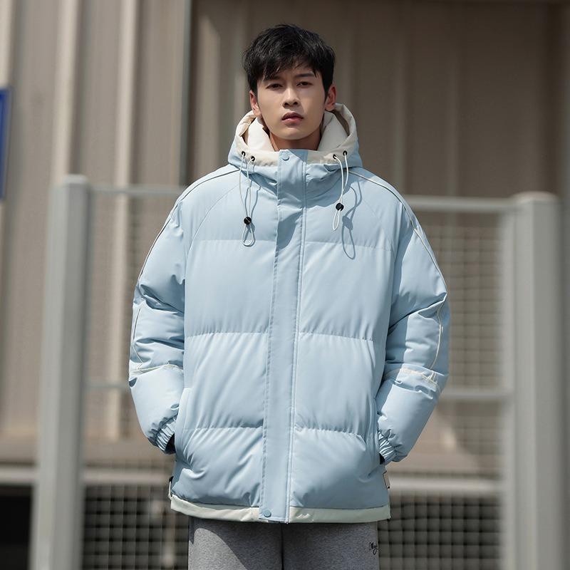 Down cotton-padded clothes Men's shoulder-sleeved hooded bread clothes Student hooded down cotton-padded clothes Trendy brand couple casual cotton